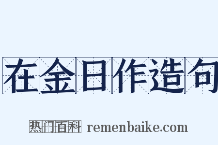 在金日作造句是什么意思的图片